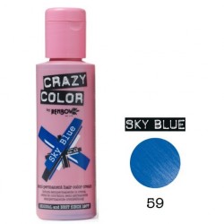 Nr. 59. - Sky Blue - Crazy Color - Vopsea de păr semipermanentă - 100 ml